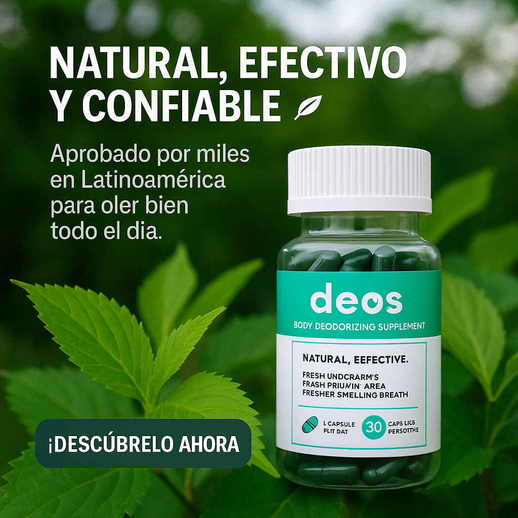 🌿 DEOS – Tu Cuerpo Limpio, Ligero y Sin Olores 💨