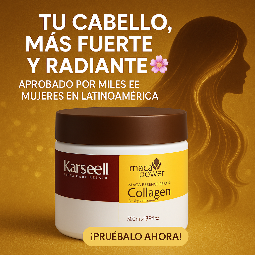 ✨ Karseell Maca Power Collagen 💎 Tu secreto para un cabello suave, brillante y lleno de vida 💆♀️