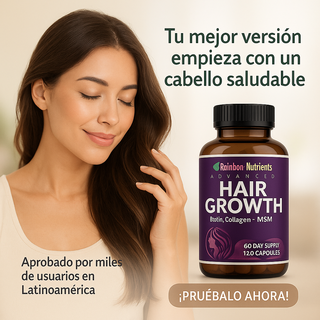 💇♀️ Hair Growth Advanced® – Estimula el Crecimiento y Reduce la Caída del Cabello 📉✨