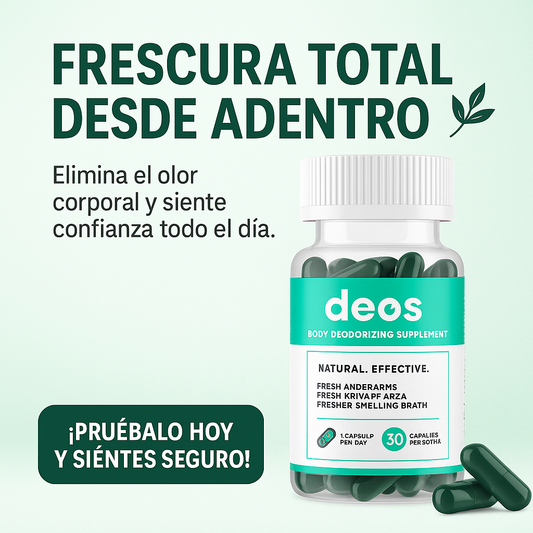 🌿 DEOS – Tu Cuerpo Limpio, Ligero y Sin Olores 💨