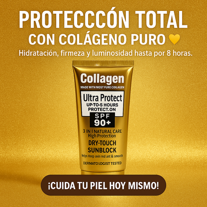 💎 Protector Solar con Colágeno SPF 90+ — Piel radiante, firme y protegida todo el día.  🌞