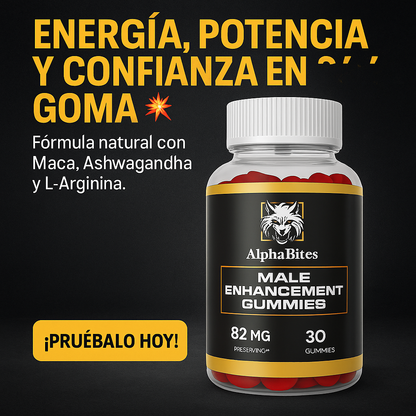🔥AlphaBites: potencia, energía y confianza en cada gummy 💪🍬