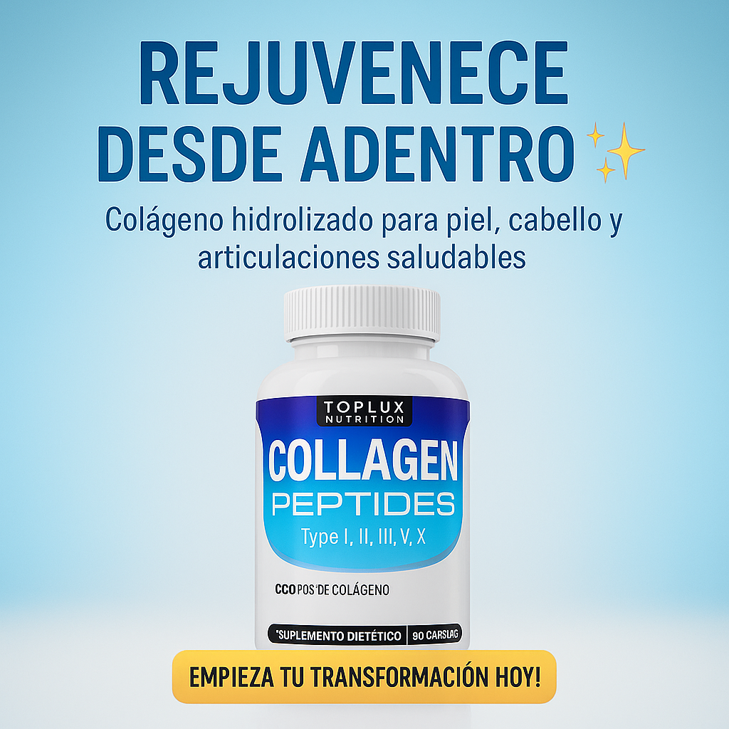 ✨ Colágeno ToPLUX — Piel, Articulaciones y Huesos más Fuertes 💪🌿
