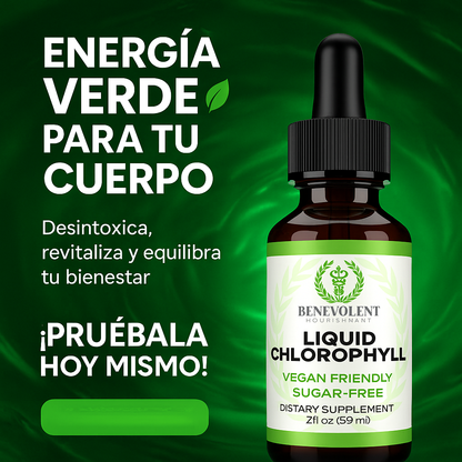 🌱 Clorofila Líquida Benevolent Nourishment ⚡ — Energía pura, digestión ligera y piel radiante 🌿