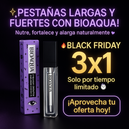 💜 BIOAQUA Sérum 3x1 - Pestañas más largas, fuertes y naturales sin extensiones ✨