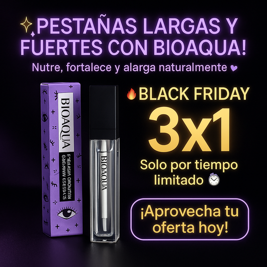 💜 BIOAQUA Sérum 3x1 - Pestañas más largas, fuertes y naturales sin extensiones ✨