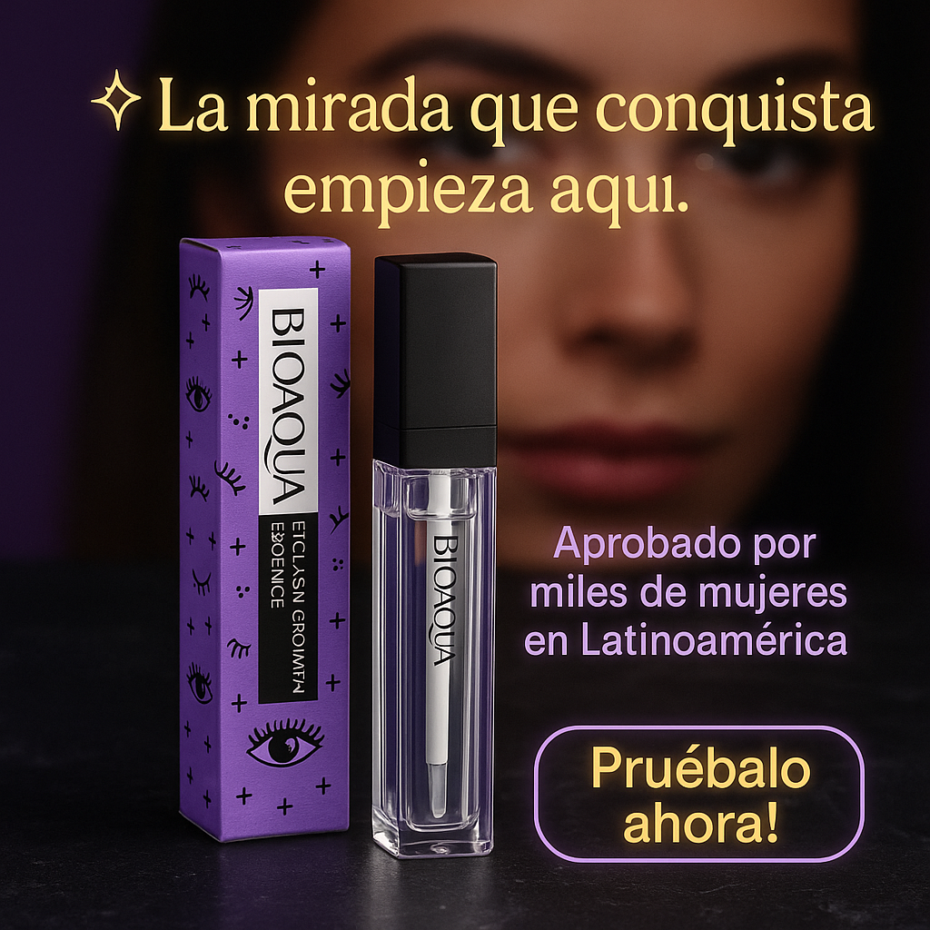 💜 BIOAQUA Sérum 3x1 - Pestañas más largas, fuertes y naturales sin extensiones ✨