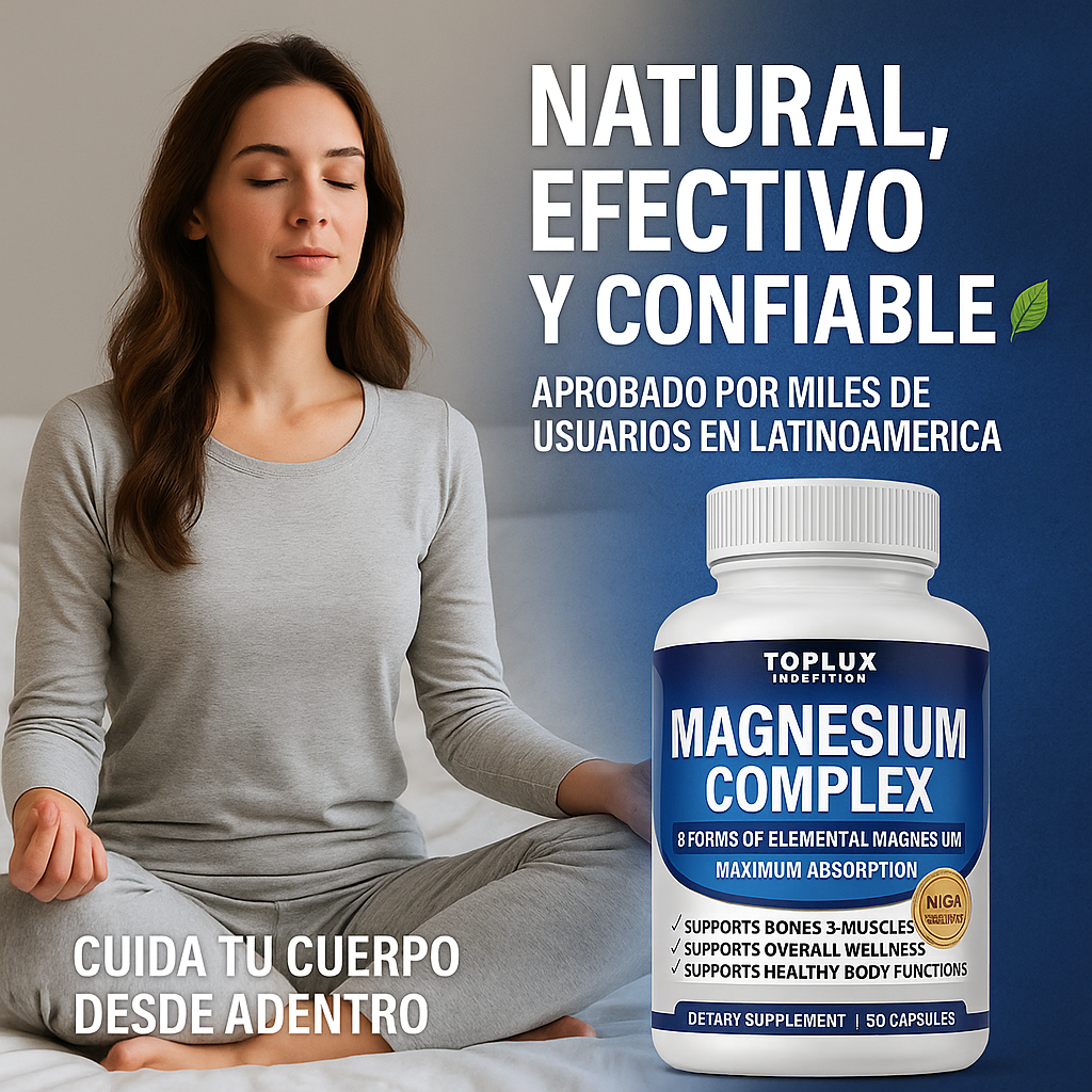 💙 Magnesio Esencial 🌿 Huesos Fuertes, Corazón y Energía Diaria 💊