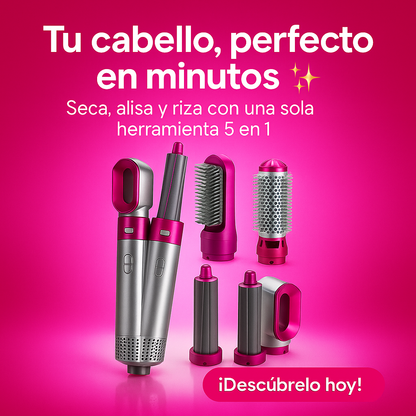 ✨ Cepillo Secador Multifunción 5 en 1 💕 – Tu Cabello Perfecto Cada Día 🌟